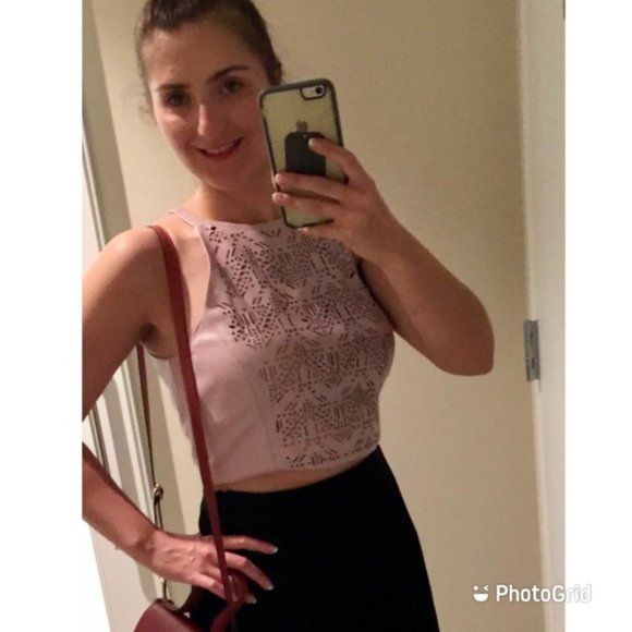 Parker halter style cropped leather top - Picture 8 of 17